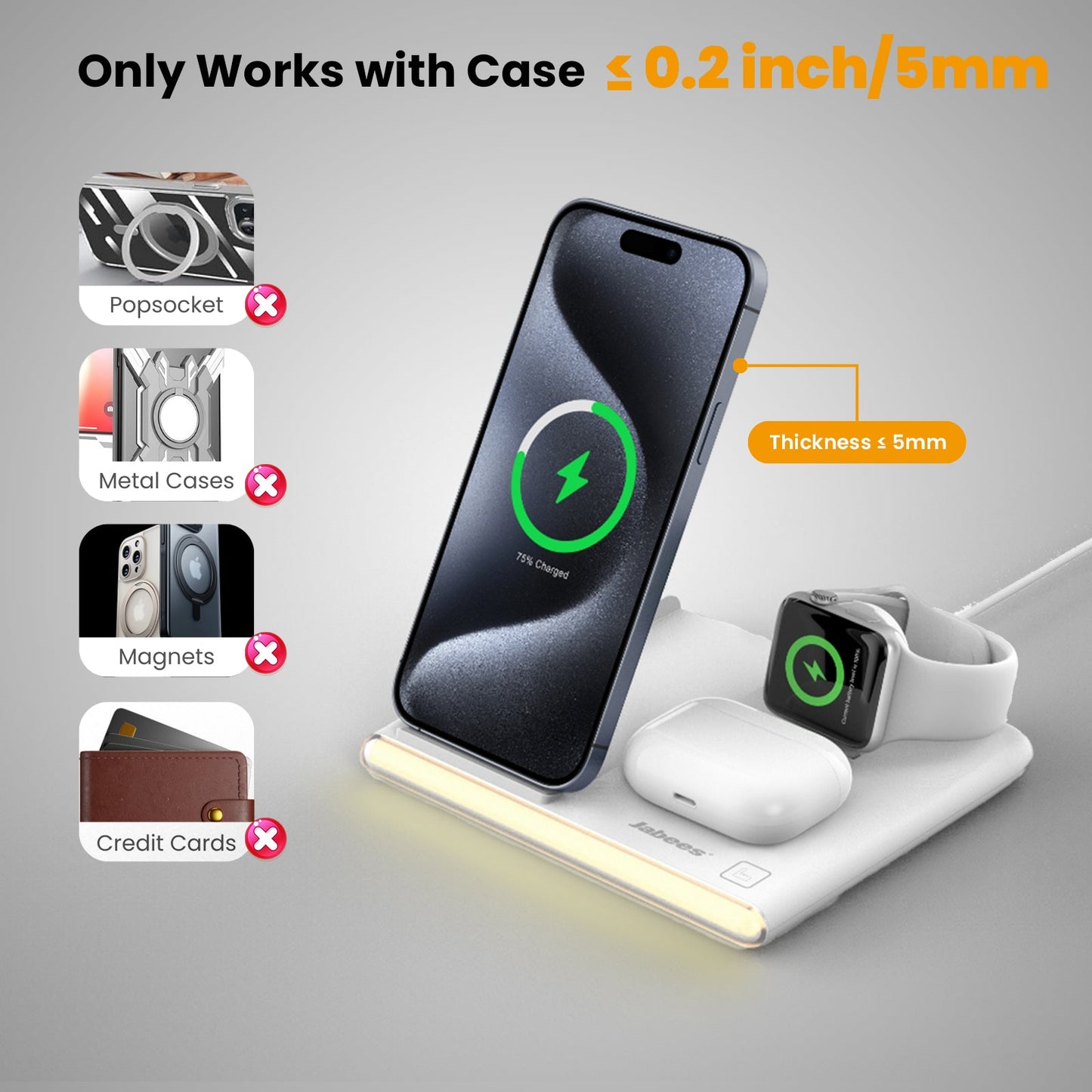 PowerGlow 4-In-1 Foldable Wireless Charging Station