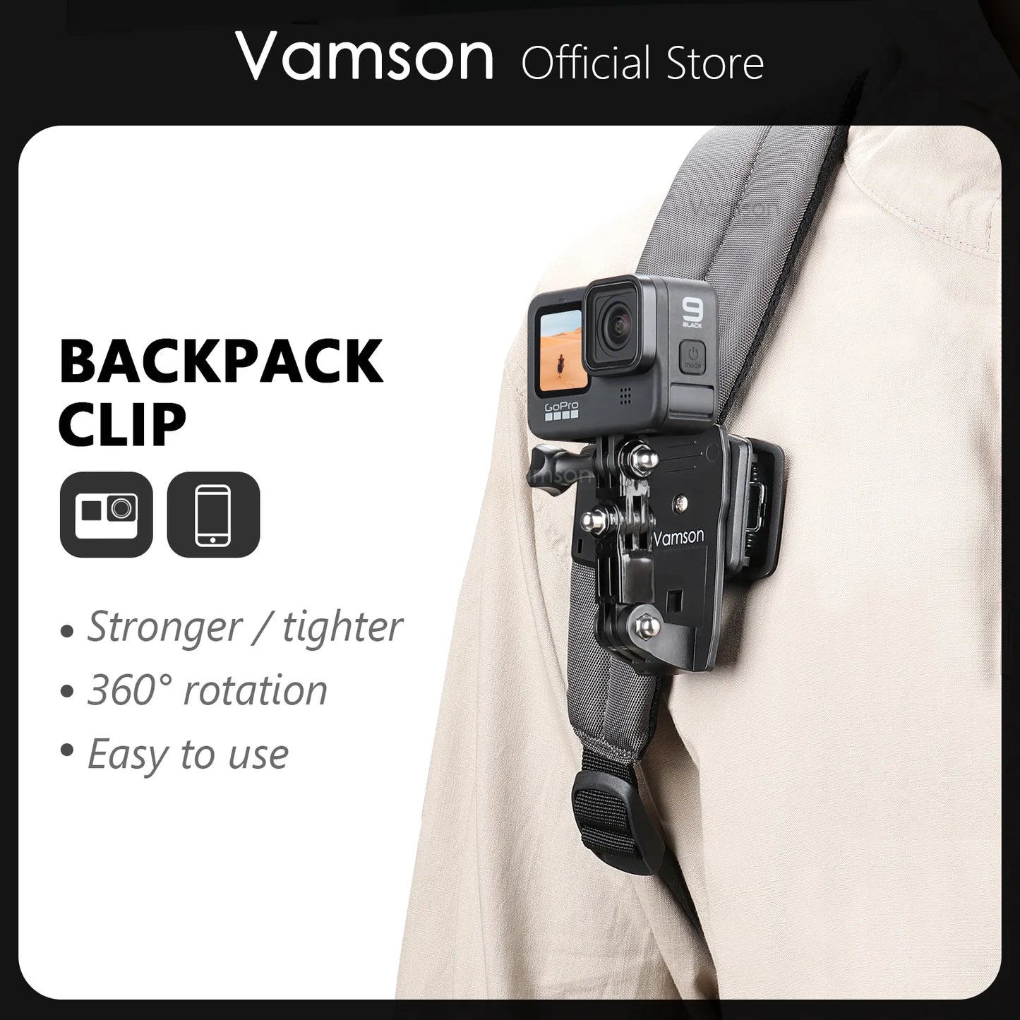 Vamson for Go Pro 11 10 9 8 Accessories