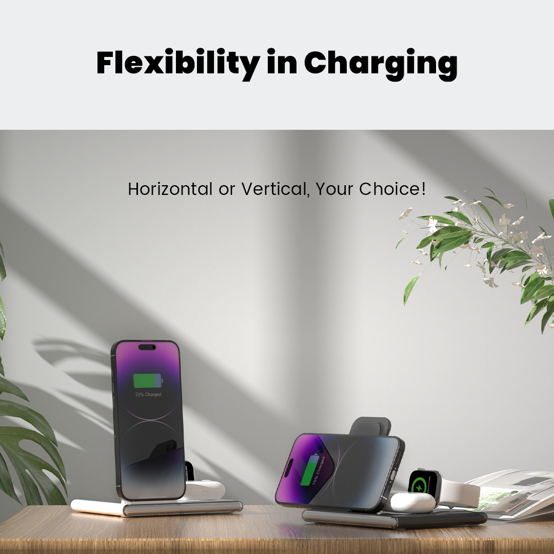 PowerGlow 4-In-1 Foldable Wireless Charging Station