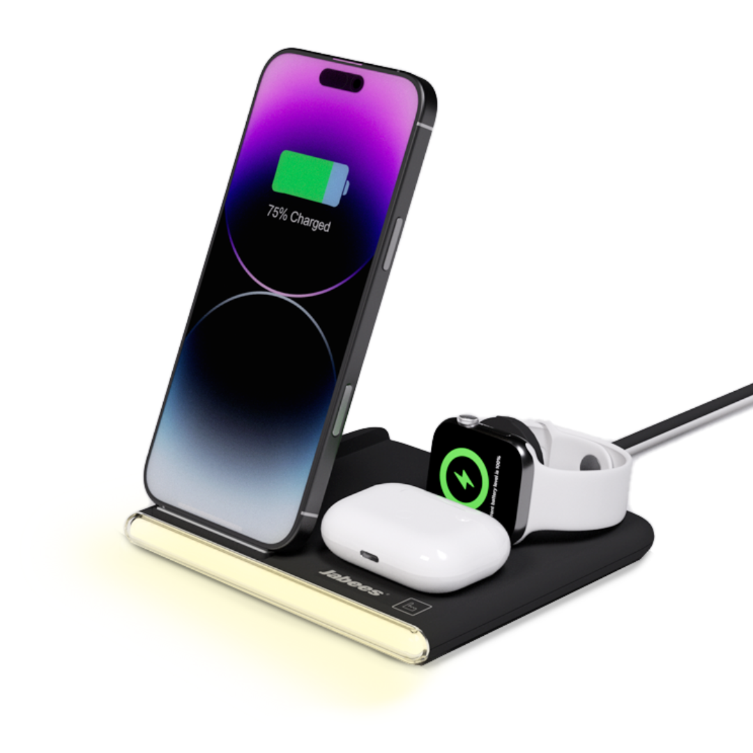 PowerGlow 4-In-1 Foldable Wireless Charging Station