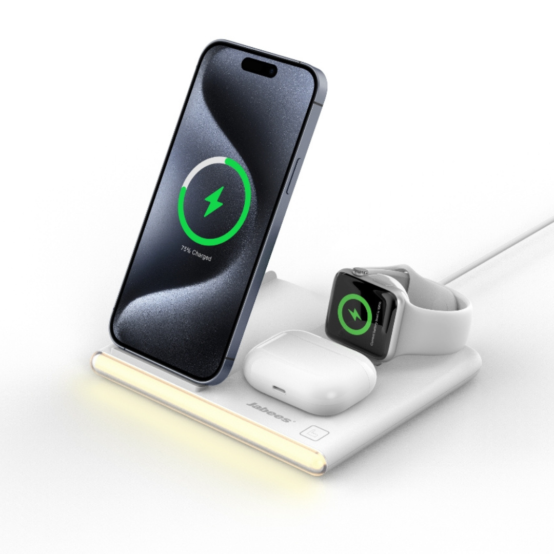 PowerGlow 4-In-1 Foldable Wireless Charging Station