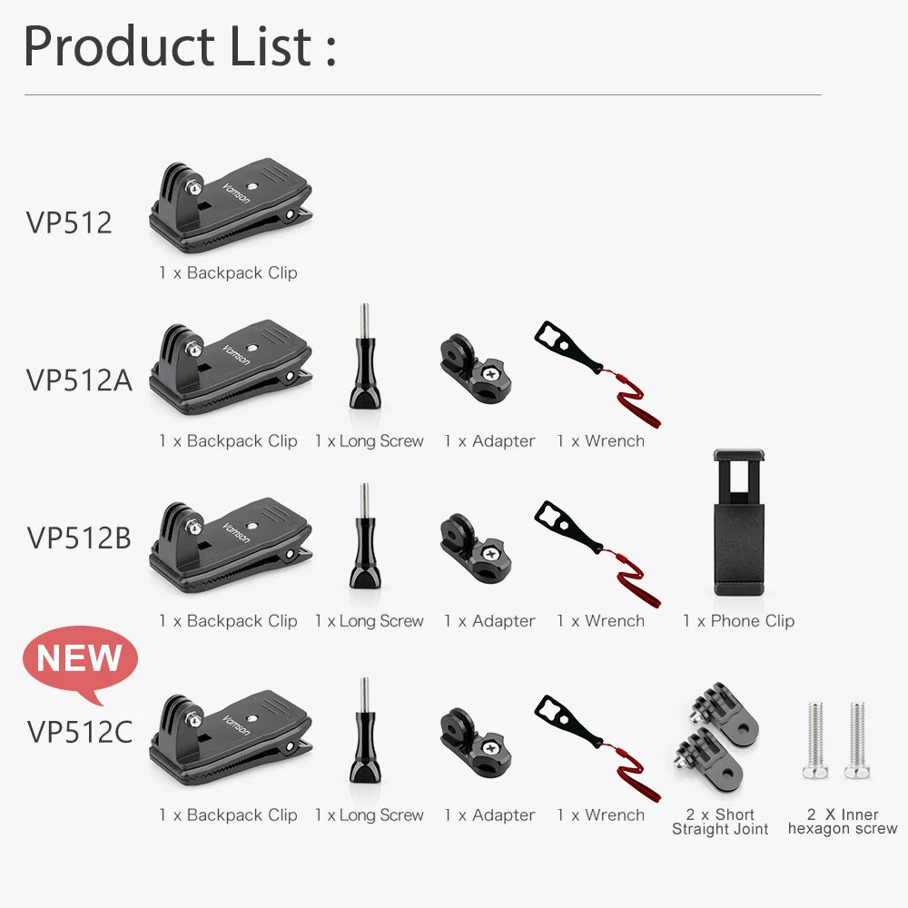 Vamson for Go Pro 11 10 9 8 Accessories