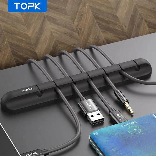 TOPK L16 Silicone USB Cable Organizer Management