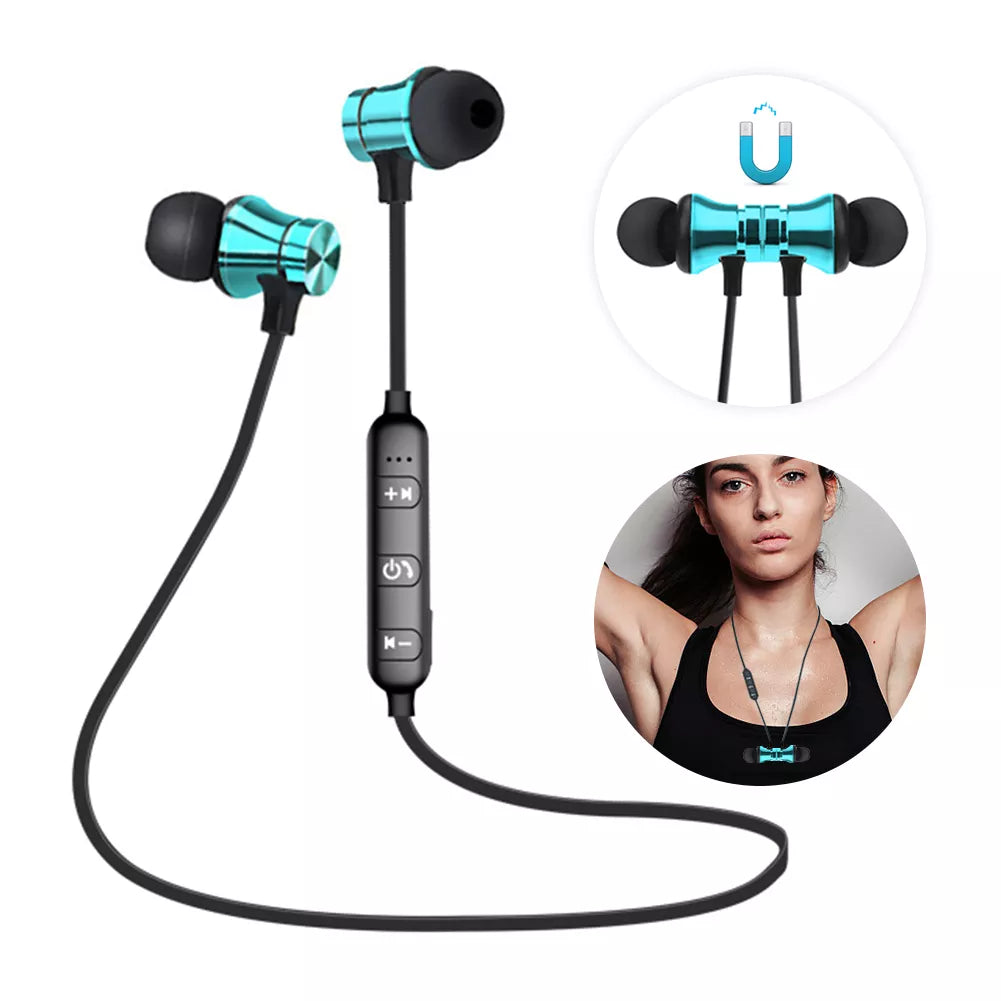 Wireless Bluetooth-Compatible Earphones Sport Magnetic Earpiece