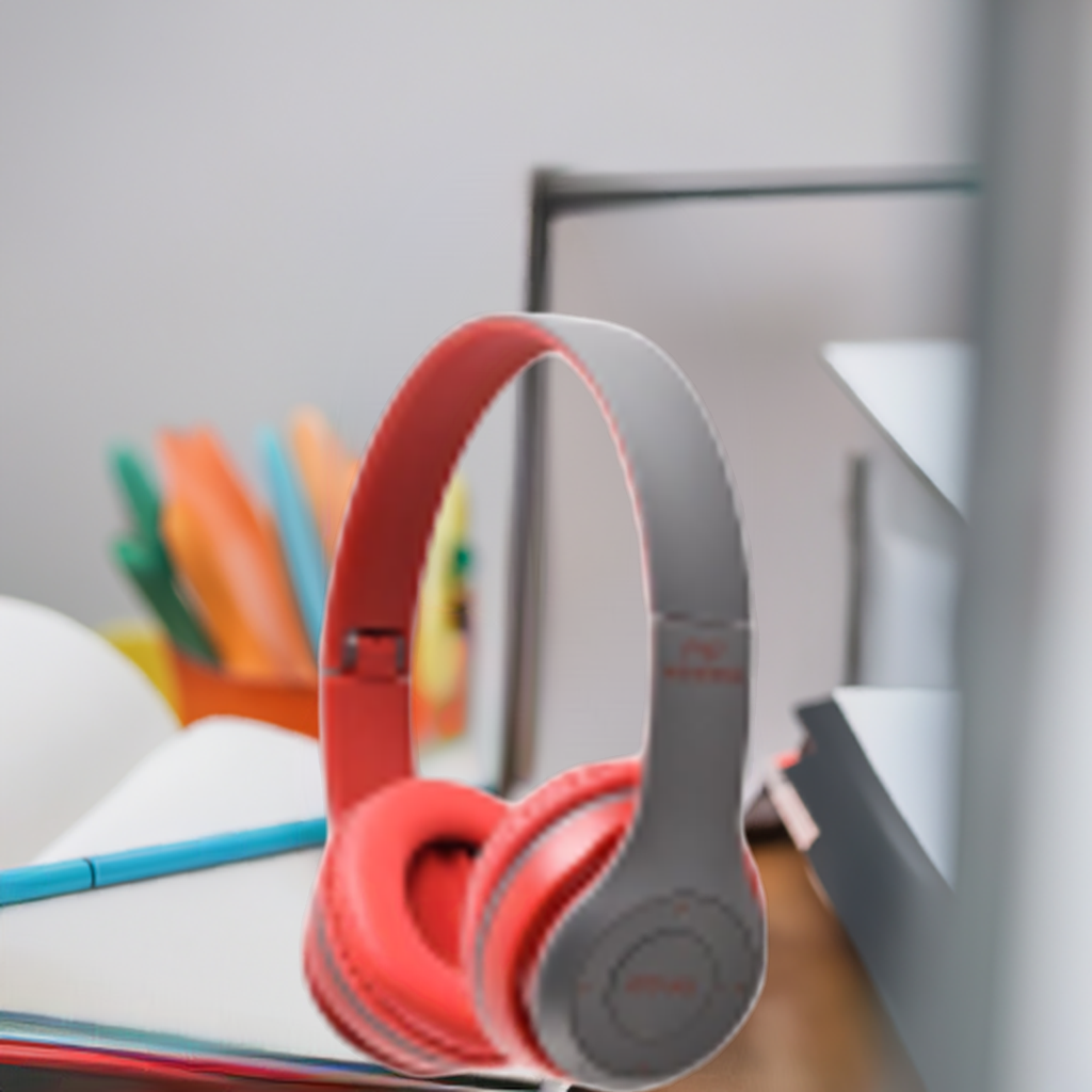 Wireless Bluetooth Over Ear Headphones - Red